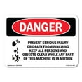 thumbnail image 1 of OSHA Danger Sign - Prevent Serious Injury Pinching |  Aluminum Sign | Protect Your Business, Construction Site, Warehouse & Shop Area |  Made in The USA, 1 of 6