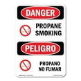 thumbnail image 1 of SignMission OS-DS-A-1218-VS-1540 12 x 18 in. OSHA Danger Sign - Propane No Smoking with Symbol, 1 of 6