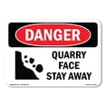 thumbnail image 1 of OSHA Danger Sign - Quarry Face Stay Away |  Aluminum Sign | Protect Your Business, Construction Site, Warehouse & Shop Area |  Made in The USA, 1 of 6