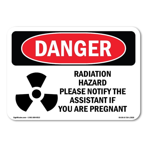 OSHA Danger Sign - Radiation Hazard Please Notify | Aluminum Sign | Protect Your Business, Construction Site, Warehouse & Shop Area | Made in The USA