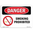 thumbnail image 1 of OSHA Danger Sign - Smoking Prohibited |  Aluminum Sign | Protect Your Business, Construction Site, Warehouse & Shop Area |  Made in The USA, 1 of 6