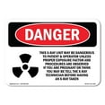 thumbnail image 1 of OSHA Danger Sign - This X-Ray Unit May Be Dangerous |  Aluminum Sign | Protect Your Business, Construction Site, Warehouse & Shop Area |  Made in The USA, 1 of 6