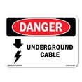 thumbnail image 1 of SignMission OS-DS-A-1218-L-1599 12 x 18 in. OSHA Danger Sign - Underground Cable, 1 of 6