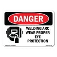 thumbnail image 1 of OSHA Danger Sign - Welding Arc Wear Proper Eye Protection |  Aluminum Sign | Protect Your Business, Construction Site, Shop Area |  Made in The USA, 1 of 6