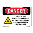 thumbnail image 1 of OSHA Danger Sign - X-Ray In Use If You Are Pregnant |  Aluminum Sign | Protect Your Business, Construction Site, Warehouse & Shop Area |  Made in The USA, 1 of 6