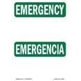 thumbnail image 1 of SignMission OS-EM-A-1218-L-10306 12 x 18 in. OSHA Emergency Sign - Blank Write-On Bilingual, 1 of 6