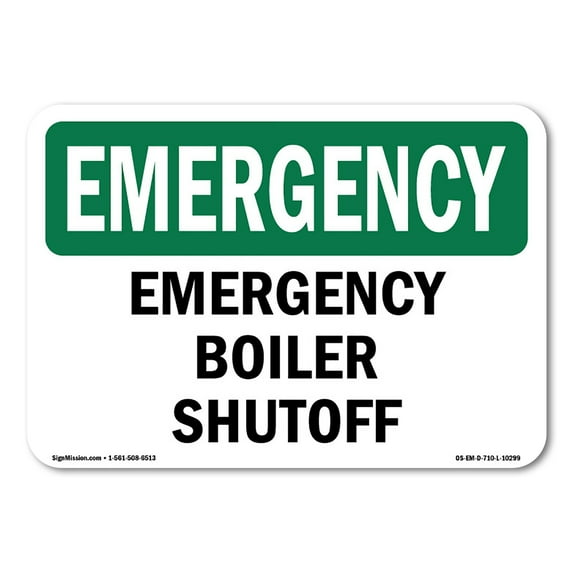 SignMission OS-EM-A-1218-V-10488 12 x 18 in. OSHA Emergency Sign - First Aid Kit Located in Supervisor