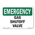 thumbnail image 1 of OSHA EMERGENCY Sign - Gas Shutoff Valve | Aluminum Sign | Protect Your Business, Construction Site, Warehouse & Shop Area | Made in the USA, 1 of 6