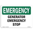 thumbnail image 1 of OSHA EMERGENCY Sign - Generator Stop | Aluminum Sign | Protect Your Business, Construction Site, Warehouse & Shop Area | Made in the USA, 1 of 6