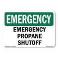 thumbnail image 1 of OSHA EMERGENCY Sign - Propane Shutoff | Choose from: Aluminum, Rigid Plastic or Vinyl Label Decal | Protect Your Business, Construction Site, Warehouse & Shop Area | Made in the USA, 1 of 6