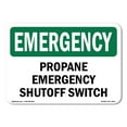 thumbnail image 1 of SignMission OS-EM-A-1218-V-10463 12 x 18 in. OSHA Emergency Sign - Power Shutoff, 1 of 6