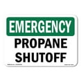 thumbnail image 1 of OSHA EMERGENCY Sign - Propane Shutoff | Aluminum Sign | Protect Your Business, Construction Site, Warehouse & Shop Area | Made in the USA, 1 of 6