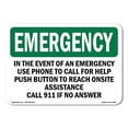 thumbnail image 1 of OSHA EMERGENCY Sign - In The Event Of An Use Phone To | Aluminum Sign | Protect Your Business, Construction Site, Warehouse & Shop Area | Made in the USA, 1 of 6