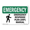 thumbnail image 1 of OSHA EMERGENCY Sign - Response Plan (ERP) Manual With Symbol | Aluminum Sign | Protect Your Business, Work Site, Warehouse & Shop Area | Made in the USA, 1 of 6