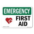 thumbnail image 1 of OSHA EMERGENCY Sign - First Aid With Symbol | Aluminum Sign | Protect Your Business, Construction Site, Warehouse & Shop Area | Made in the USA, 1 of 6