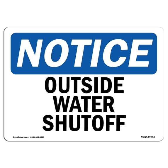 SignMission OS-NS-A-1218-V-10007 12 x 18 in. OSHA Notice Sign - 1. Wet Hands 2. Turn Off Water While Washing Hands