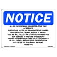 thumbnail image 1 of OSHA Notice Sign - All Co-Payments Are Collected At The Time |  Aluminum Sign | Protect Your Business, Work Site, Warehouse & Shop Area |  Made in the USA, 1 of 6