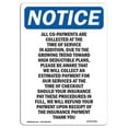 thumbnail image 1 of SignMission OS-NS-A-1218-V-10091 12 x 18 in. OSHA Notice Sign - All Co-Payments Are Collected, 1 of 6
