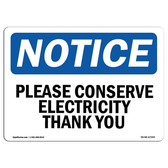 SignMission OS-NS-A-1218-V-10264 12 x 18 in. OSHA Notice Sign - Automatic Door Left Arrow