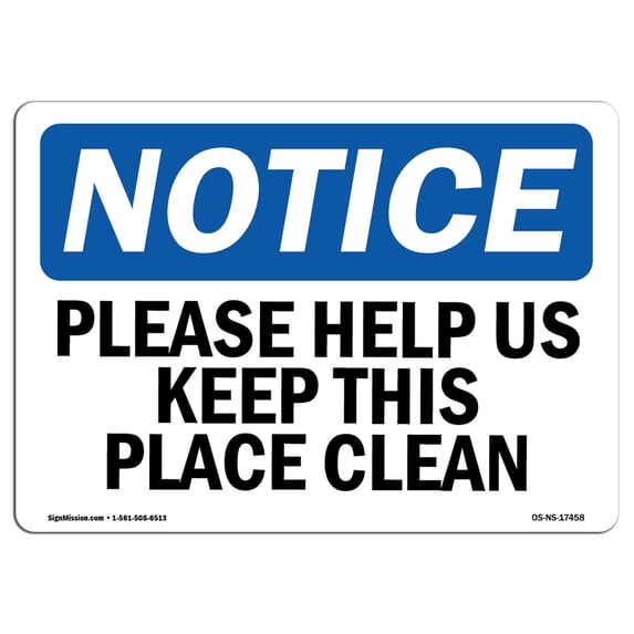 SignMission OS-NS-A-1218-V-10367 12 x 18 in. OSHA Notice Sign - Blind Dog At Play