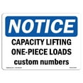 thumbnail image 1 of OSHA Notice Sign - Capacity Lifting | Aluminum Sign | Protect Your Business, Construction Site, Warehouse & Shop Area | Made in the USA, 1 of 6