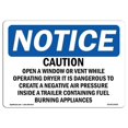 thumbnail image 1 of SignMission OS-NS-A-1218-L-10493 12 x 18 in. OSHA Notice Sign - Caution Open A Window or Vent While Operating, 1 of 6