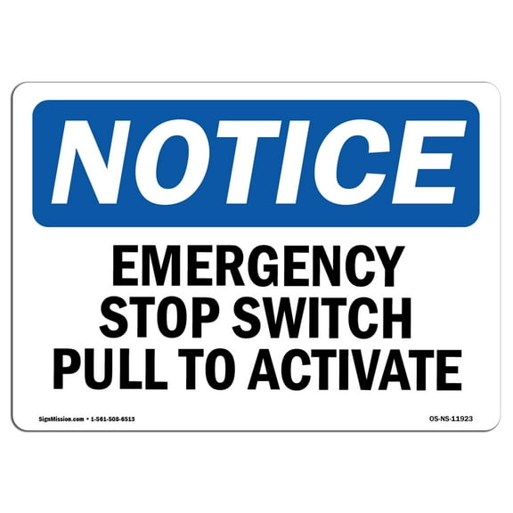 SignMission OS-NS-A-1218-V-15313 12 x 18 in. OSHA Notice Sign - Caution This Area Contains