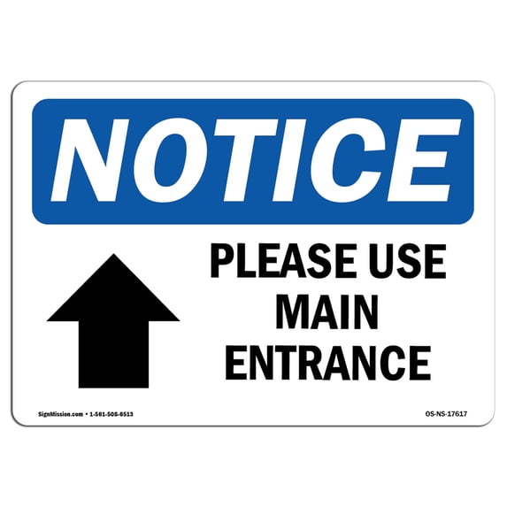 SignMission OS-NS-A-1218-V-10525 12 x 18 in. OSHA Notice Sign - Caution Wet Paint