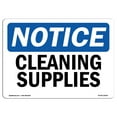 thumbnail image 1 of OSHA Notice Sign - Cleaning Supplies |  Aluminum Sign | Protect Your Business, Construction Site, Warehouse & Shop Area |  Made in the USA, 1 of 6