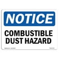 thumbnail image 1 of OSHA Notice Sign - Combustible Dust Hazard |  Aluminum Sign | Protect Your Business, Construction Site, Warehouse & Shop Area |  Made in the USA, 1 of 6
