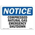 thumbnail image 1 of OSHA Notice Sign - Compressed Natural Gas Emergency Shutdown |  Aluminum Sign | Protect Your Business, Work Site, Warehouse & Shop Area |  Made in the USA, 1 of 6