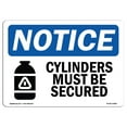 thumbnail image 1 of OSHA Notice Sign - Cylinders Must Be Secured |  Aluminum Sign | Protect Your Business, Construction Site, Warehouse & Shop Area |  Made in the USA, 1 of 6