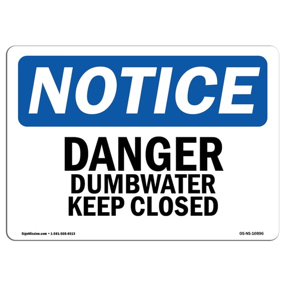 OSHA Notice Sign - Danger Dumbwaiter Keep Closed | Aluminum Sign | Protect Your Business, Construction Site, Warehouse & Shop Area | Made in the USA