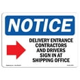 thumbnail image 1 of SignMission OS-NS-A-1218-L-10967 12 x 18 in. OSHA Notice Sign - Delivery Entrance Contractors, 1 of 6