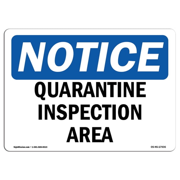 SignMission OS-NS-A-1218-V-11023 12 x 18 in. OSHA Notice Sign - Diethylenetriamine