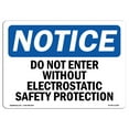 thumbnail image 1 of OSHA Notice Sign - Do Not Enter Without Electrostatic Safety |  Aluminum Sign | Protect Your Business, Work Site, Warehouse & Shop Area |  Made in the USA, 1 of 6