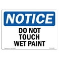thumbnail image 1 of SignMission OS-NS-A-1218-L-11388 12 x 18 in. OSHA Notice Sign - Do Not Touch Wet Paint, 1 of 6