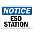 thumbnail image 1 of OSHA Notice Sign - ESD Station |  Aluminum Sign | Protect Your Business, Construction Site, Warehouse & Shop Area |  Made in the USA, 1 of 6