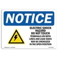 thumbnail image 1 of OSHA Notice Sign - Electric Shock Hazard Do Not |  Aluminum Sign | Protect Your Business, Construction Site, Warehouse & Shop Area |  Made in the USA, 1 of 6