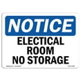 thumbnail image 1 of OSHA Notice Sign - Electrical Room No Storage |  Aluminum Sign | Protect Your Business, Construction Site, Warehouse & Shop Area |  Made in the USA, 1 of 6