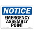 thumbnail image 1 of OSHA Notice Sign - Emergency Assembly Point |  Aluminum Sign | Protect Your Business, Construction Site, Warehouse & Shop Area |  Made in the USA, 1 of 6