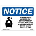 thumbnail image 1 of OSHA Notice Sign - Some Crushed Concrete May Contain | Aluminum Sign | Protect Your Business, Construction Site, Warehouse & Shop Area | Made in the USA, 1 of 6
