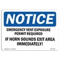 thumbnail image 1 of SignMission OS-NS-A-1218-L-11933 12 x 18 in. OSHA Notice Sign - Emergency Venting Exposure Permit Required, 1 of 6