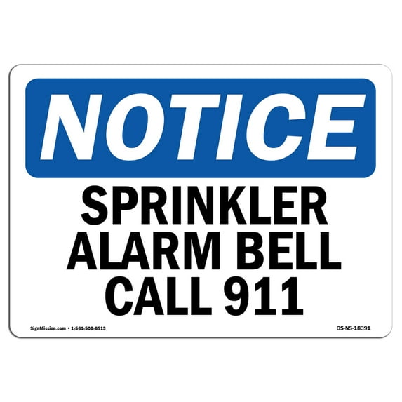 SignMission OS-NS-A-1218-V-11955 12 x 18 in. OSHA Notice Sign - Employee Hand Washing