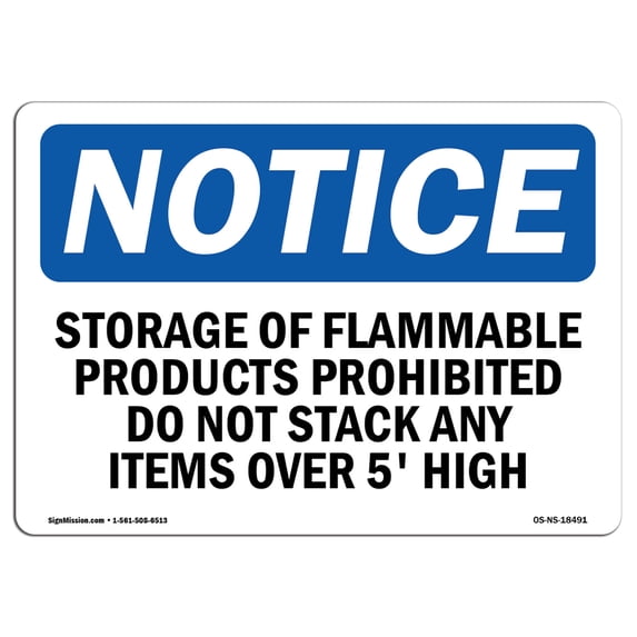 SignMission OS-NS-A-1218-V-12151 12 x 18 in. OSHA Notice Sign - Escapeway Down Arrow