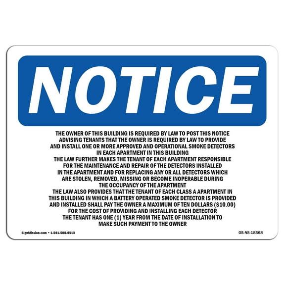 OSHA Notice Sign - The Owner Of This Building Is Required By | Aluminum Sign | Protect Your Business, Work Site, Warehouse & Shop Area | Â Made in the USA