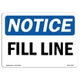 thumbnail image 1 of OSHA Notice Sign - Fill Line |  Aluminum Sign | Protect Your Business, Construction Site, Warehouse & Shop Area |  Made in the USA, 1 of 6