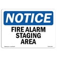 thumbnail image 1 of OSHA Notice Sign - Fire Alarm Staging Area |  Aluminum Sign | Protect Your Business, Construction Site, Warehouse & Shop Area |  Made in the USA, 1 of 6