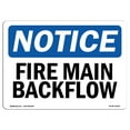 thumbnail image 1 of OSHA Notice Sign - Fire Main Backflow |  Aluminum Sign | Protect Your Business, Construction Site, Warehouse & Shop Area |  Made in the USA, 1 of 6