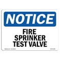 thumbnail image 1 of OSHA Notice Sign - Fire Sprinkler Test Valve |  Aluminum Sign | Protect Your Business, Construction Site, Warehouse & Shop Area |  Made in the USA, 1 of 6